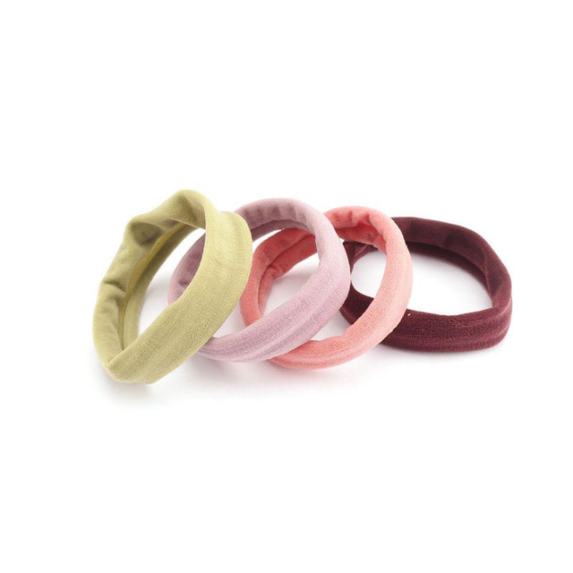 Purple, Pink, Mustard & Burgundy Hair Ties Set