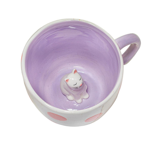 Sass & belle Surprise Cat Polka Dot Mug