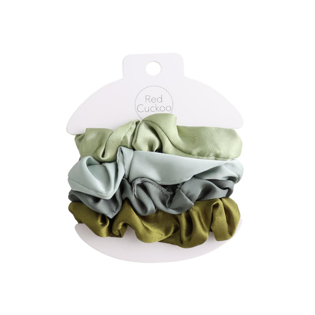 Green Scrunchies Set on Backing Card