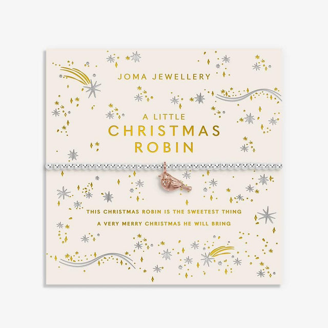 A Little Christmas Robin Charm Bracelet