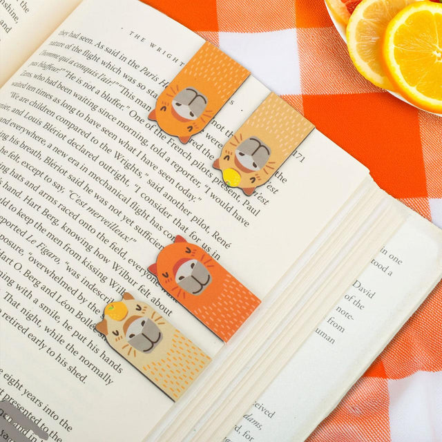 Capybara Magnetic Bookmarks Set