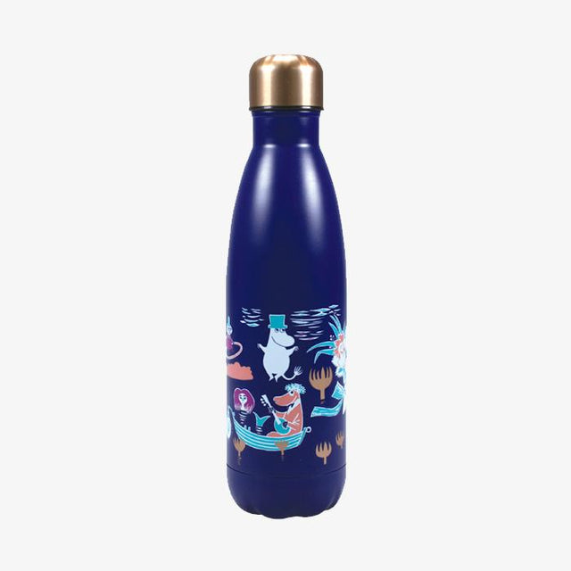 Navy Moomin Print Water Bottle