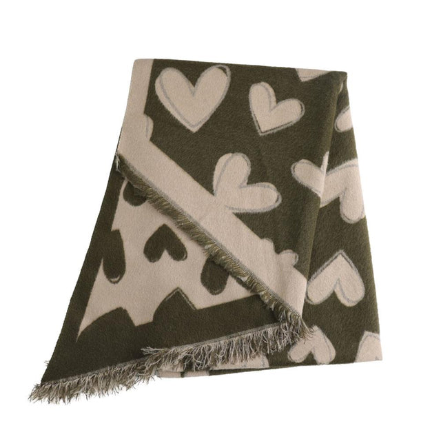 Green Hearts Scarf
