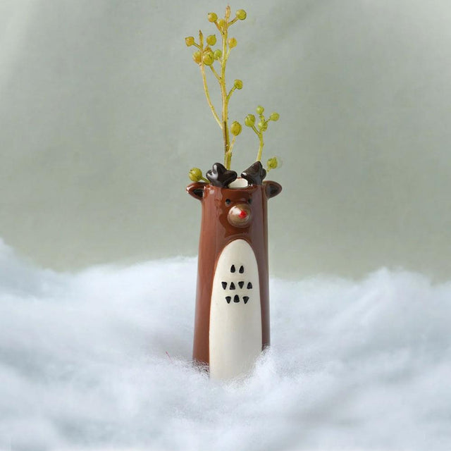 Reindeer Mini Bud Vase