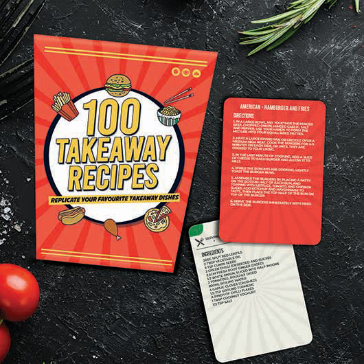 100 Takeaway Recipe Cards Set