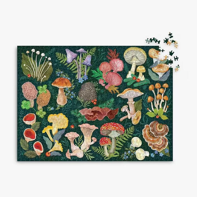 World of Mushrooms Jigsaw Puzzle Close Up