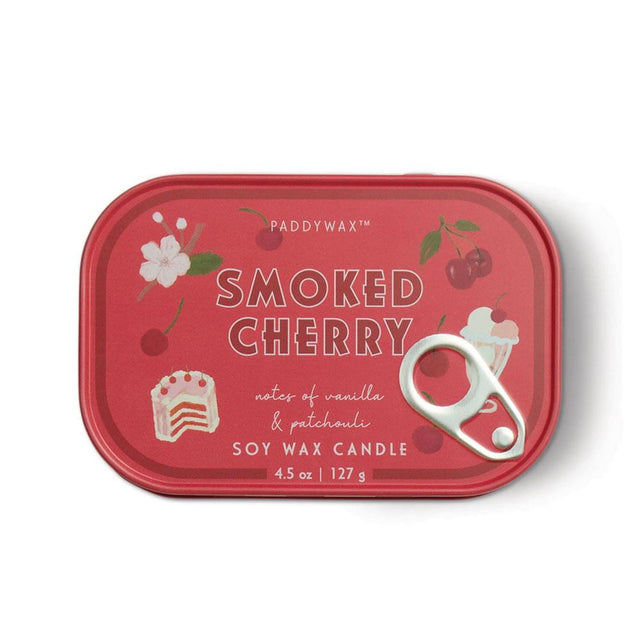 Smoked Cherry Printed Tin Candle
