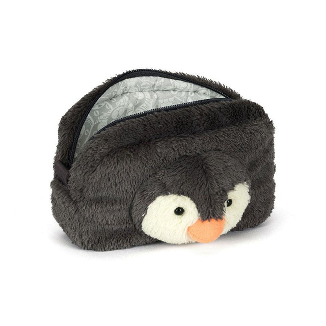 Jellycat Peanut Penguin Pouch Open