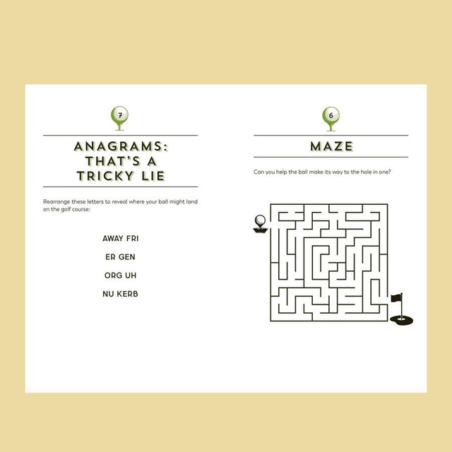 Golf Puzzle Book Close Up