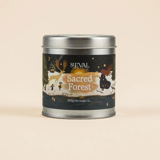 Sacred Forest Christmas Tin Candle Closed Tin