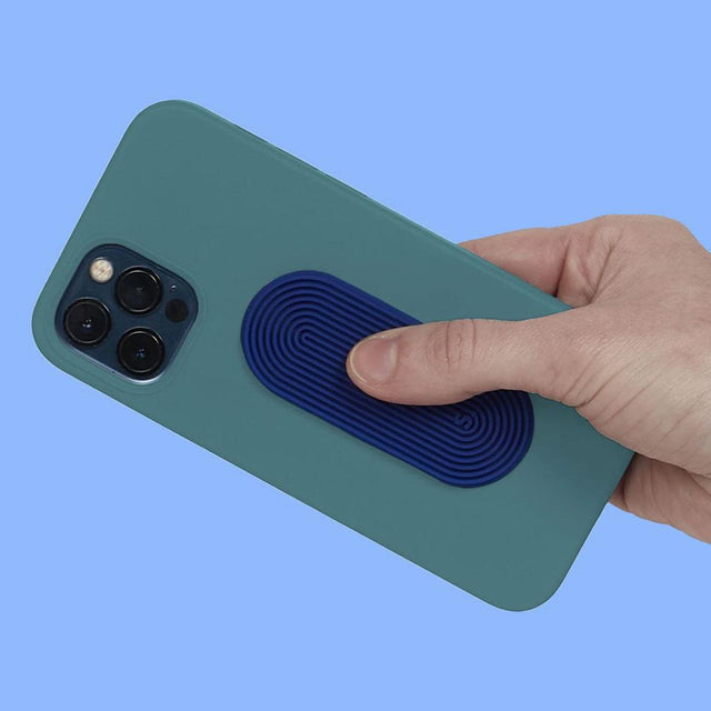 Groove Blue Slab Oval Silicone Sensory Sticker Close Up