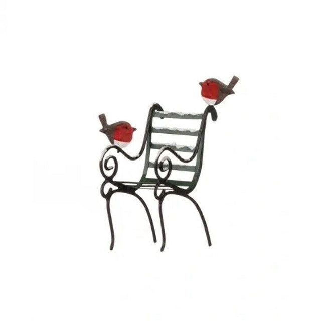 Mini Freestanding Park Chair Metal Decoration