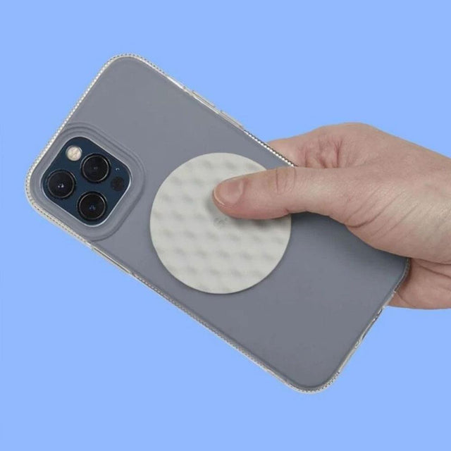 Mesh Grey Slab Round Silicone Sensory Sticker Close Up