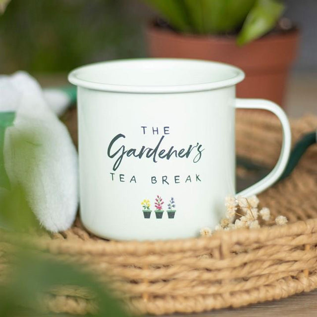 Gardener's Tea Break Metal Enamel Mug