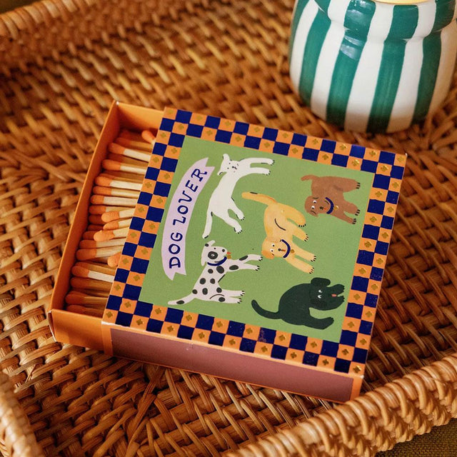 Dog Lover Square Match Box