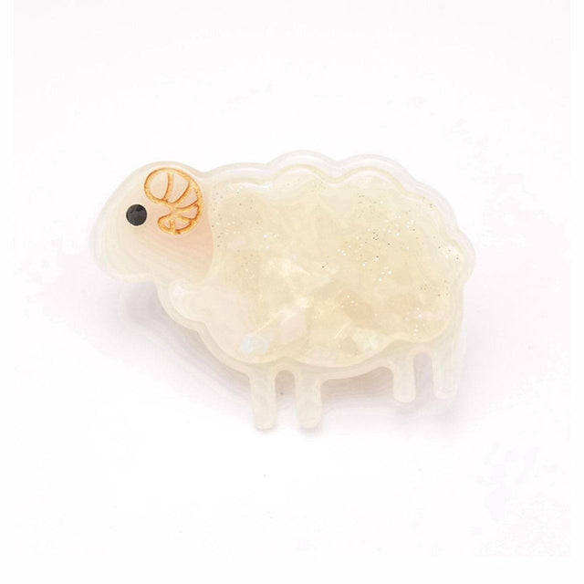 Cream Sheep Hair Clip