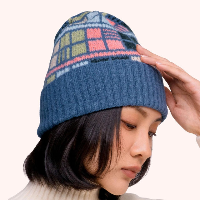 Denim Blue Mix Dani Beanie Hat
