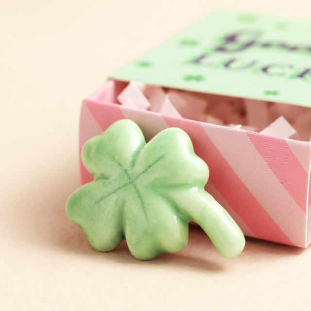 Clover Matchbox Ceramic Token