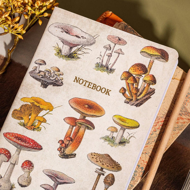 Sass and Belle  Vintage Mushrooms Notebook Close Up