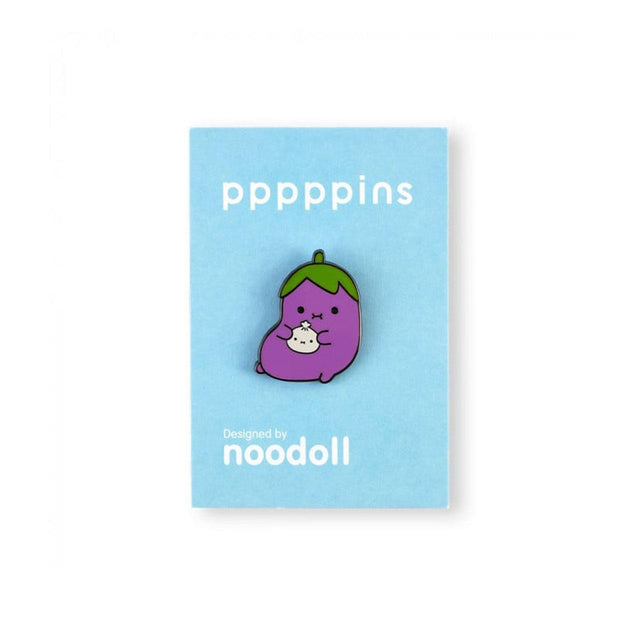 Ricebaba Aubergine Enamel Pin