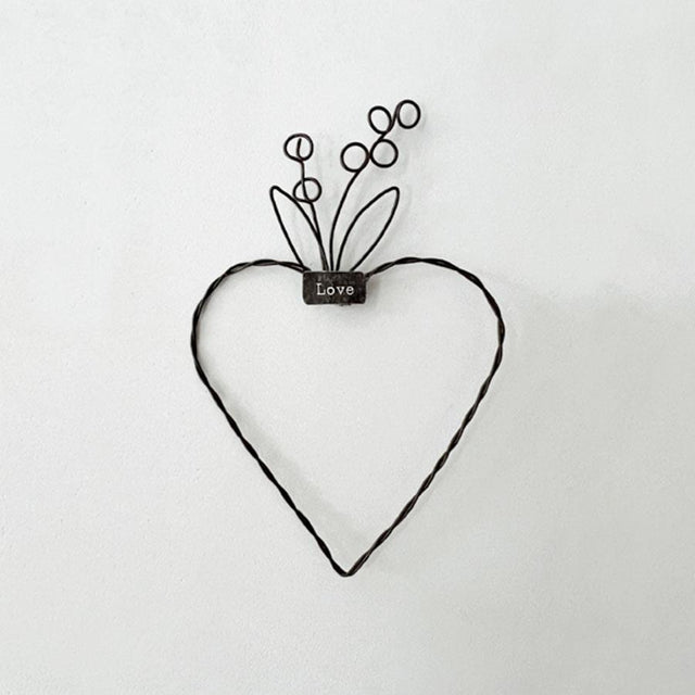 Love Wire Hanging Heart Decoration