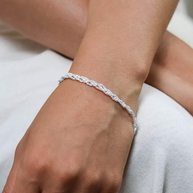 Silver Willow Woven Bracelet