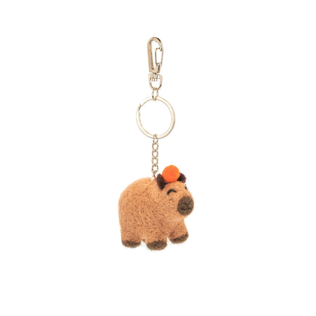 Capybara Felt Keyring