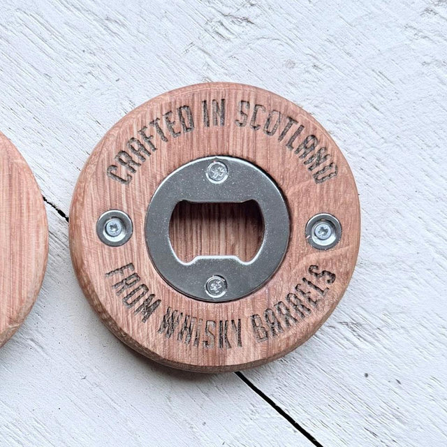 Whisky Barrel Oak Bottle Opener Stag Magnet