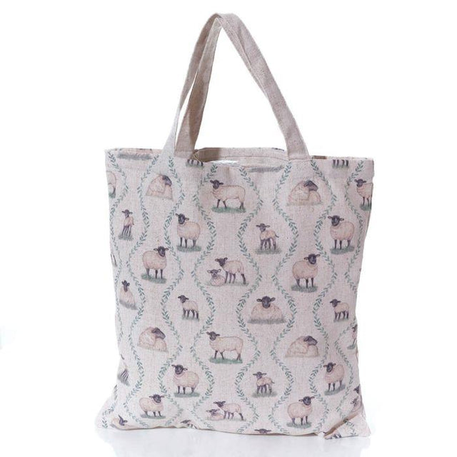 Foldable Sheep Print Tote Bag