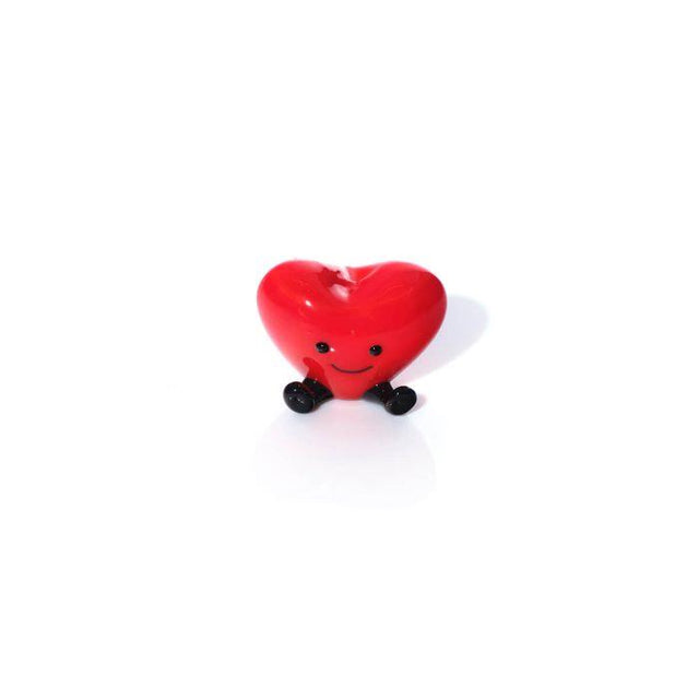 Glass Sitting Heart Ornament