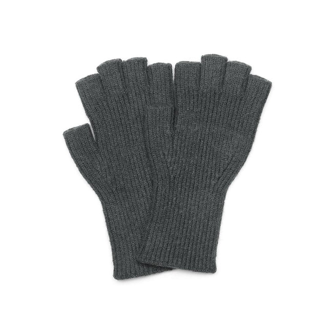 Black Ribbed Fingerless Gloves