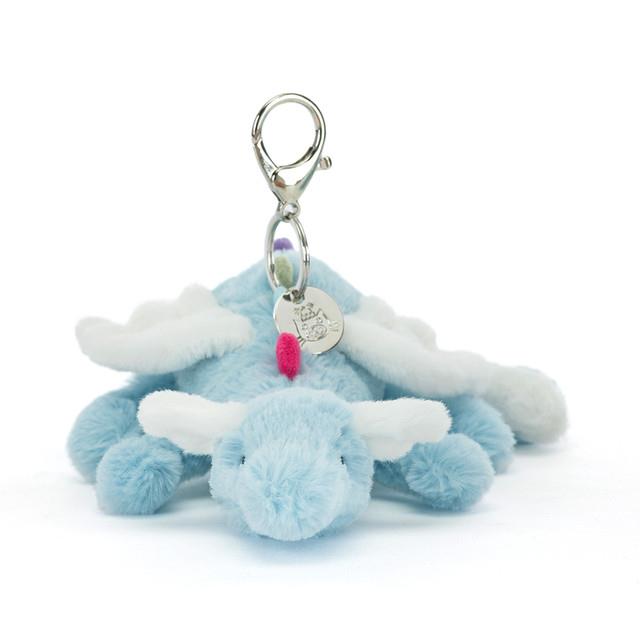 Jellycat Sky Dragon Bag Charm Front Facing