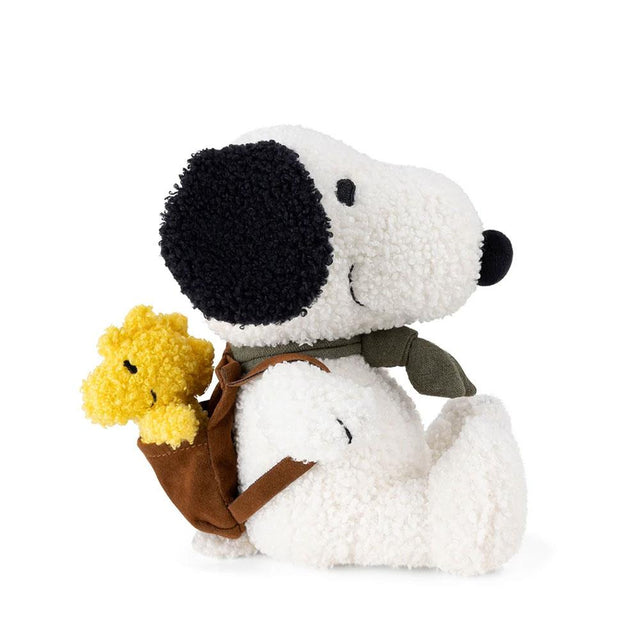 Snoopy with Woodstock in Backpack Soft Toy Side Facing