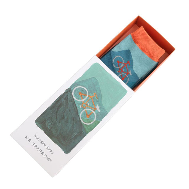 Hill Bike Climb Men's Socks in Matchbox
