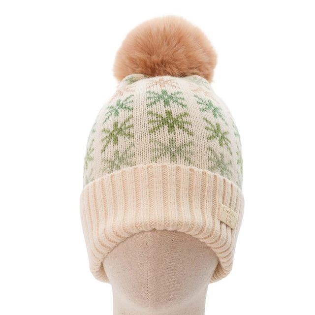 Green Stars Pom Pom Hat