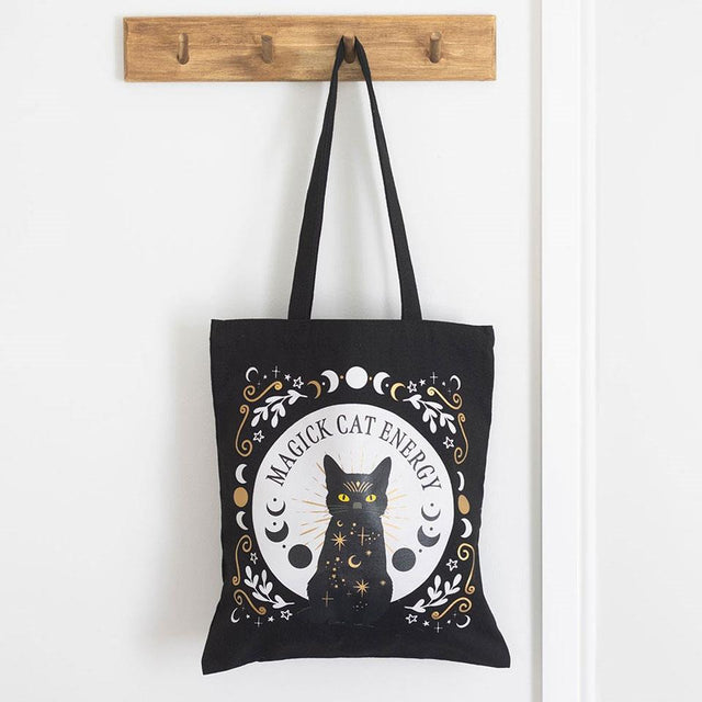 Black Magick Cat Energy Tote Bag