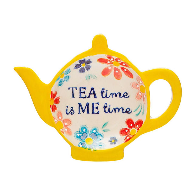 Folk Floral Tea Bag Tidy Trinket Dish