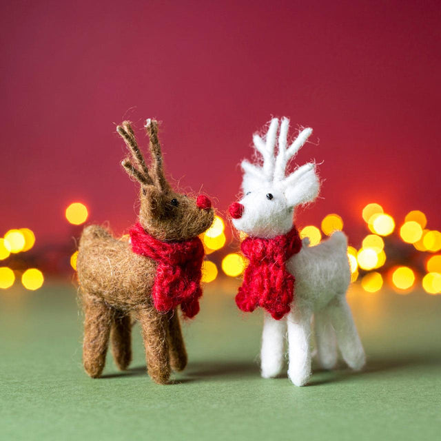 Mini Reindeer Felt Hanging Decoration