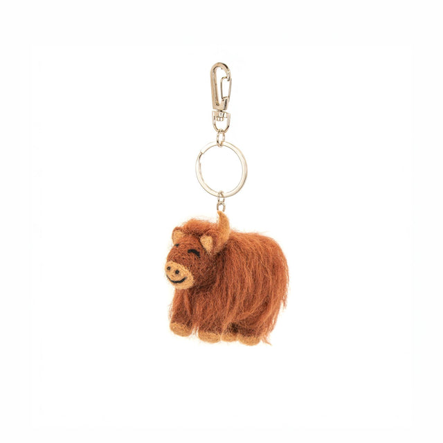 Highland Cow Felt Keyring