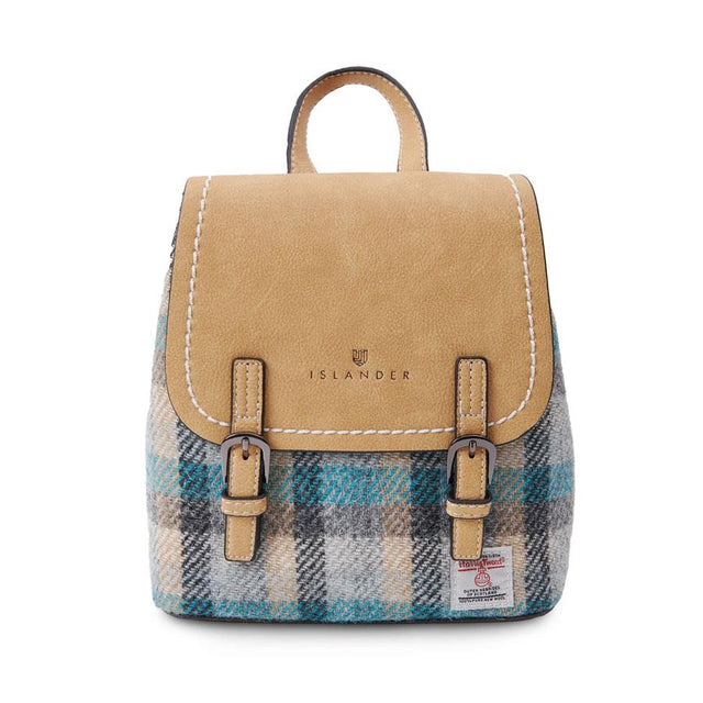 Mini Jura Backpack in Islander Tartan Harris Tweed
