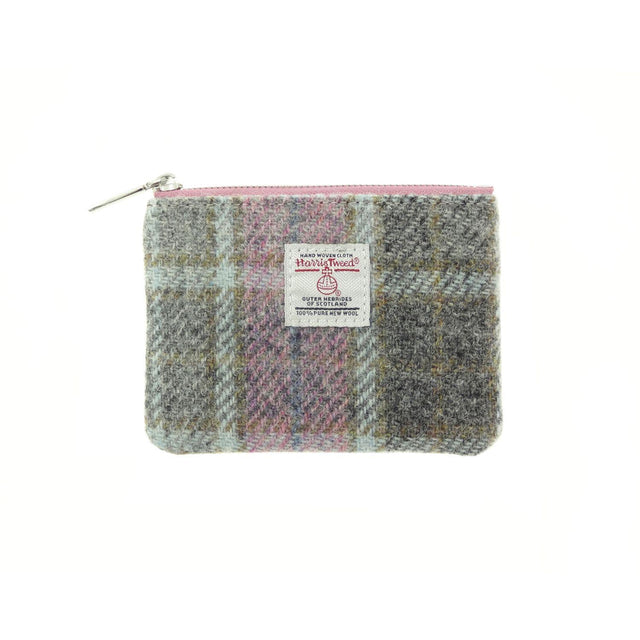 Glen Appin Soft Pink Buchanan Harris Tweed Eriskay Zip Pouch