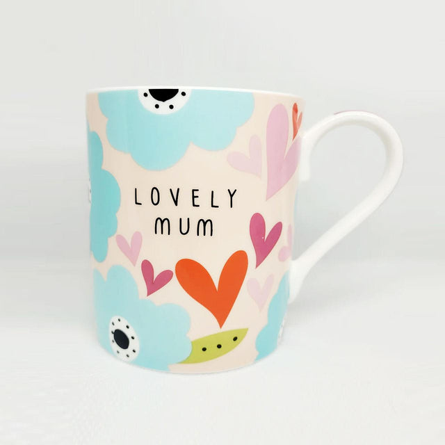 Lovely Mum Hearts & Flowers Mug
