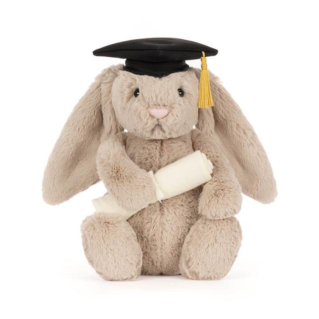 Jellycat Bashful Bunny Graduation Outfit Front Facing