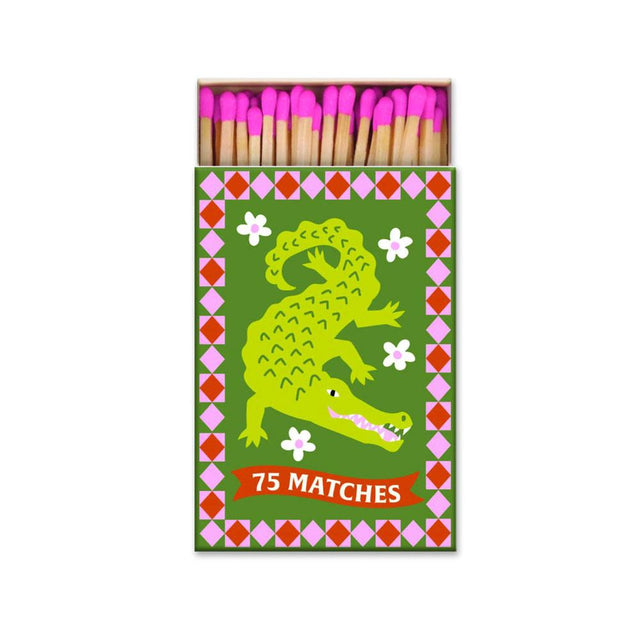 Pink Crocodile Matches Box