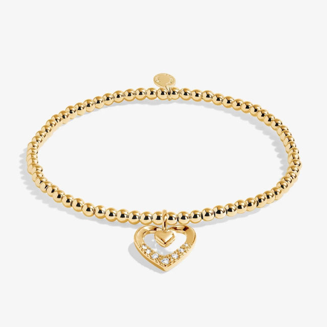 A Little Happy Mother's Day Gold Charm Bracelet