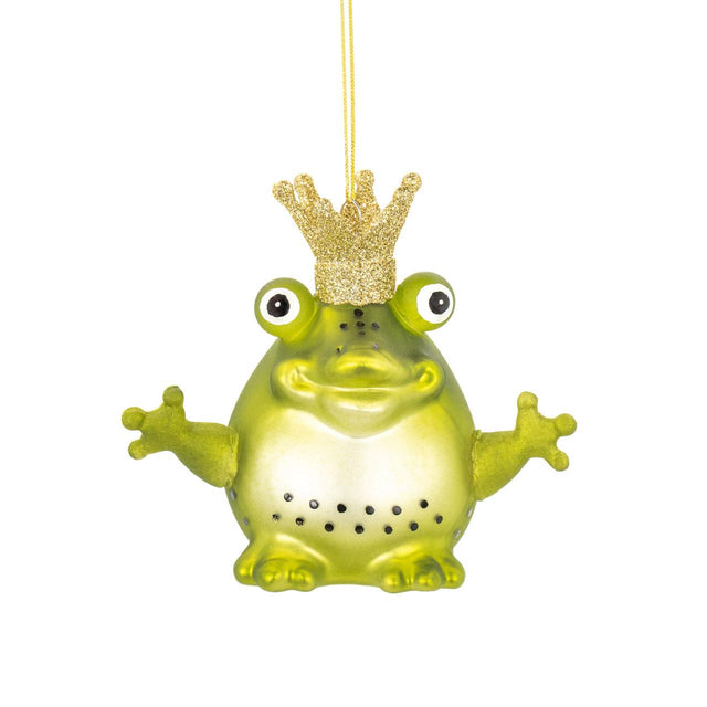 King Frog Glass Bauble