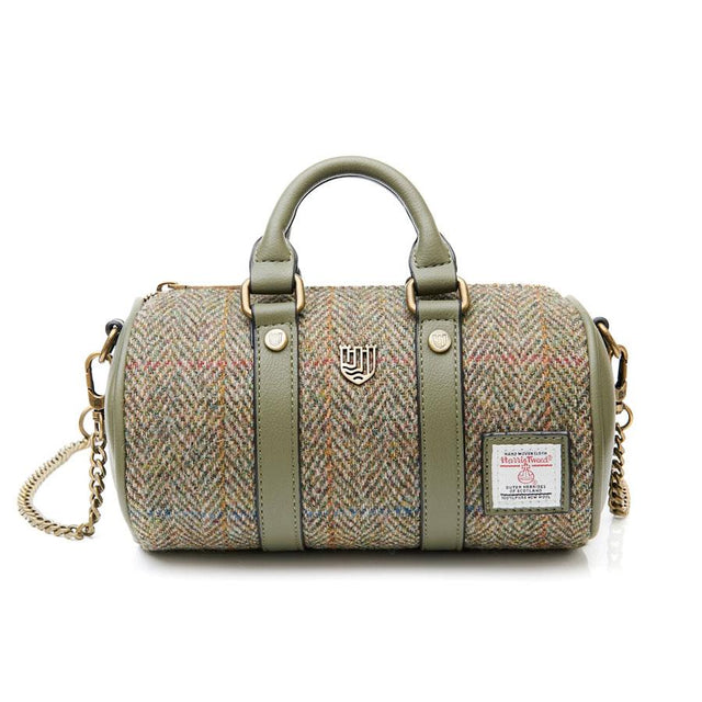 Islander Harris Tweed Chestnut Herringbone Mini Duffel Bag
