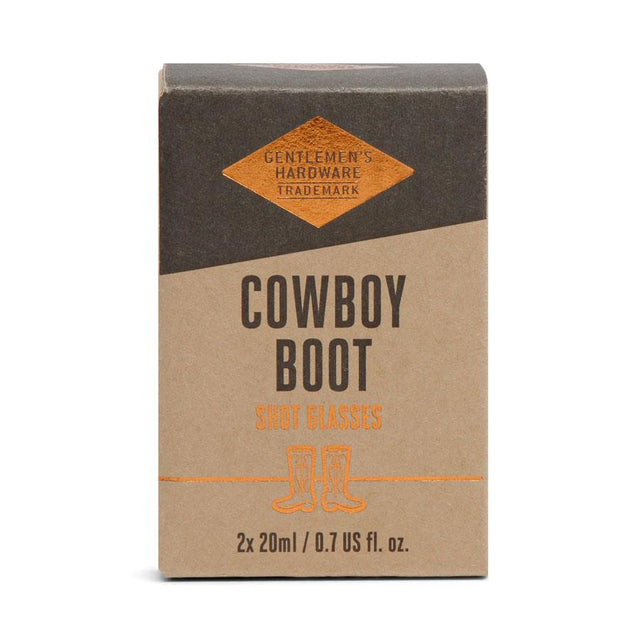 Cowboy Boot Shot Glasses Set Gift Box