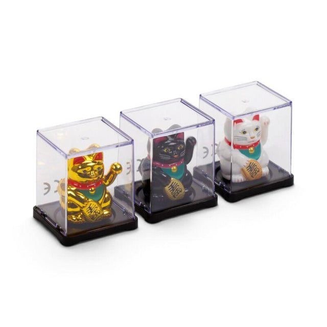 Maneki Neko Lucky Waving Cat Mini Solar Pal in Box