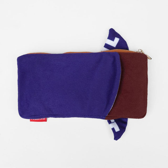 Plush Chocolate Bar Zip Pouch Back Facing